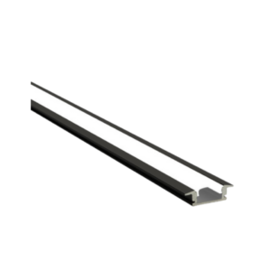 PERFIL ALUMINIO DE EMPOTRAR NEGRO 2MTS