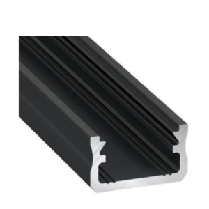 PERFIL ALUM. "X" NEGRO 2MTS