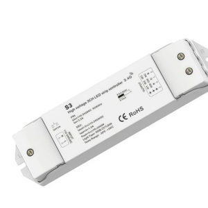 CONTROLADOR RGB/CCT POR PULSADOR Y RF. 3 CANALES. 1A/canal